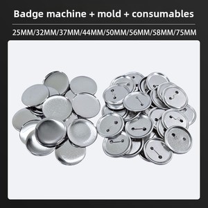 200 Bộ 58Mm Nhựa Vải Nút Nguồn Cung Cấp Cho Nút Maker Máy Bao Gồm Huy Hiệu Trống Nút Pins Kim Loại <span class=keywords><strong>Pin</strong></span> Cover Quay Lại Mới - Product Image 5