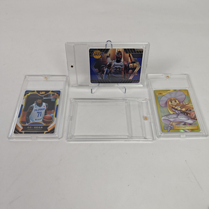 Thiết Kế Mới Uv-Bằng Chứng Cao Cấp Siêu Rõ Ràng Acrylic One-Touch <span class=keywords><strong>Magnetic</strong></span> Trường Hợp Thể Thao Xếp Hạng Giao Dịch Chủ Sở Hữu Thẻ Trường Hợp Cho Pas Thẻ - Product Image 4