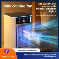 Mini ventilateur brumisateur USB compact, ventilateur de bureau électrique portable avec contrôle tactile, 3 vitesses, faible bruit, humidificateur en plastique ABS