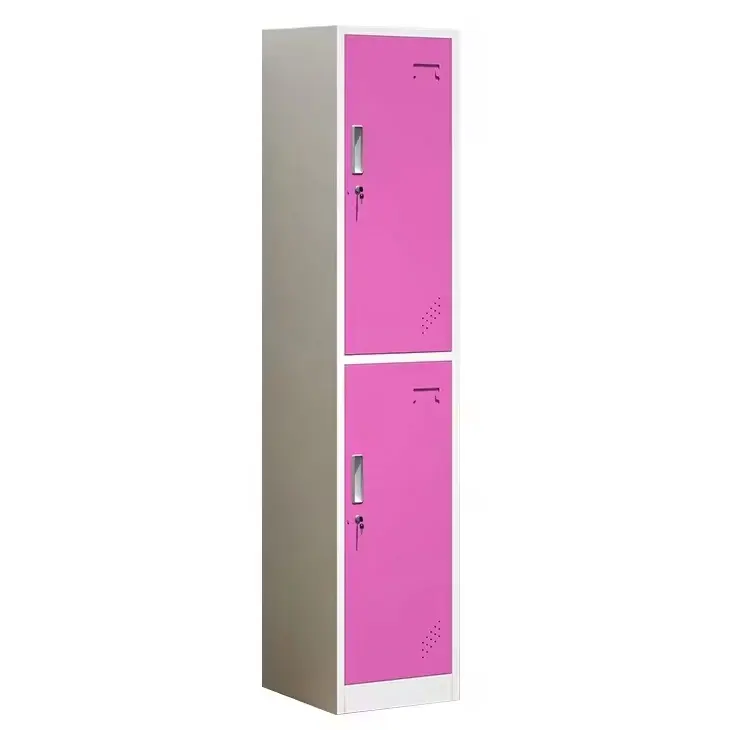 Дешевый красочный индивидуальный современный Одноместный двухдверный шкафчик для хранения одежды