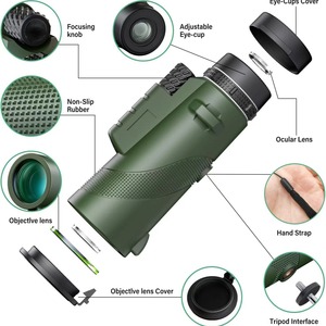 SUNCORE 10X42 Monocular Telescope Green Lens Fmc Coating Outdoor Birdwatching With Phone Mount - Product Image 5