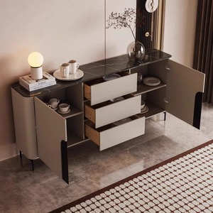 Meuble d'appoint moderne et minimaliste avec unité de rangement de style luxueux, meuble d'appoint pour le salon, table d'entrée - Product Image 4