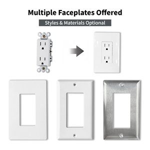 Presa a Muro Americana in Plastica NEMA5-15R Certificata UL/CUL, 15A 125V, per Uso Domestico - Product Image 6