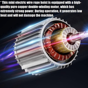 カスタム200kg 400kg 600kg 1000kgミニ電動ウインチ 家庭用単相電気ワイヤーロープモーター吊り上げ電動ホイスト - Product Image 2