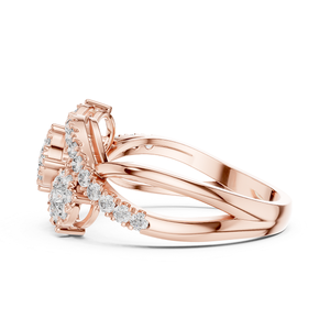 Anillo de Diamantes en Oro Rosa, Joyería Elegante y Brillante para Mujer, Perfecto para Regalo de Boda, Compromiso y Fiestas - Product Image 3