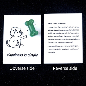 Vente chaude <span class=keywords><strong>carte</strong></span> emballage fait à la main cristal naturel Agate 35mm chien os cristal sculpture améthyste Rose Quartz <span class=keywords><strong>carte</strong></span> décoration - Product Image 2