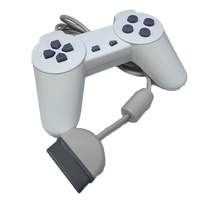 Mando de Juego Clásico para PS1 para PlayStation1, Mando de Juego con Cable, Color Blanco