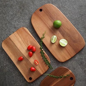 Acacia <b>Wood</b> Cutting Board Round Customized Size Kitchen Chopping <b>Block</b> For Fruit Bread Use - Product Image 2