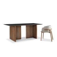 Table à manger en bois de noyer, style moderne minimaliste, nouveau style chinois, meubles de salle à manger