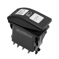 Interrupteur à bascule pour feux de route et de croisement LED 8 broches DPDT (ON)-ON-OFF 12V 20 Ampères pour automobile, caravane, bus, phare de voiture, étanche