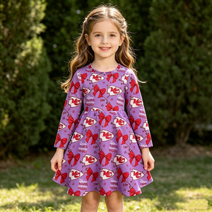 Maglietta Autunnale per Bambine e Neonate con Stampa di Partite di Football, Morbida in Seta di Latte, Personalizzabile ODM - Product Image 2