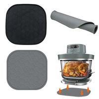 Tapis de protection de comptoir antidérapant en silicone, résistant à la chaleur, écologique, diamètre 270 mm, épaisseur 2 mm, compatible cuisine domestique, 6-en-1