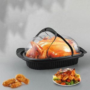 Boîte d'emballage alimentaire en plastique jetable portable en gros pour dinde rôtie, poulet, pizza, hamburger, frites - Product Image 5