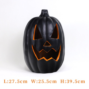 Decoración <span class=keywords><strong>de</strong></span> espuma <span class=keywords><strong>de</strong></span> PU iluminada para <span class=keywords><strong>halloween</strong></span>, <span class=keywords><strong>calabaza</strong></span>, tallado facial, ideas, luz led, mesa <span class=keywords><strong>de</strong></span> interior, decoración, color negro, grande - Product Image 5