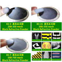 Poudre réfractive noire fine pour l'impression de vêtements Poudre réfléchissante brillante pour bandes réfléchissantes/bandes/cartables/lacets