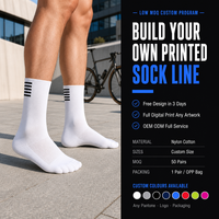 Chaussettes de cyclisme imprimées par sublimation en grande série, chaussettes athlétiques pour le cyclisme, la course à pied et les trajets urbains