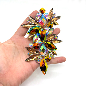 بقع تزين مصنوعة يدويًا بحجر الراين تُثبت بالحر بالحر ، أحجار راتنجية لامعة ، جوهرة تشذيب للكرنفال ، زي تصنعه بنفسك ، راتنج لامع بحديد - Product Image 1