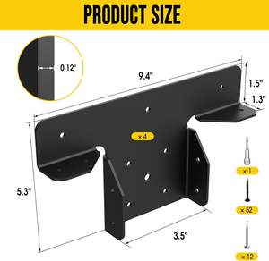 4x4 T Forme Post et Faisceau Connecteur Truss Toit Attache Pergola Support pour <span class=keywords><strong>Bois</strong></span> Réglable Post Cap - Product Image 5
