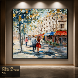 Dipinto a Olio Moderno Impressionista con Scena di <span class=keywords><strong>Strada</strong></span> Parigina, Arte Murale 3D con Texture Pesante e Spatola su Tela <span class=keywords><strong>per</strong></span> Arredamento Soggiorno - Product Image 2