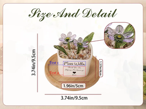 Décoration de bureau POD, ornements artisanaux <span class=keywords><strong>en</strong></span> verre, pots de <span class=keywords><strong>fleurs</strong></span>, plantes, cadeaux de <span class=keywords><strong>fleurs</strong></span> <span class=keywords><strong>en</strong></span> verre pour la fête des mères, anniversaire de décembre - Product Image 2