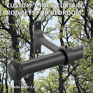 Vente chaude, tringles à rideaux et poteaux en métal modernes personnalisables de 1 pouce de diamètre, ensembles de supports décoratifs pour la chambre à coucher - Product Image 2