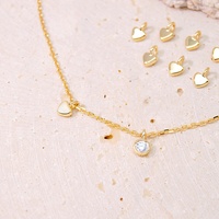 Pendentif personnalisé en pierres semi-précieuses multicolores, accessoires de bijoux en perles, breloques DIY en or massif 9 carats