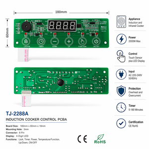Fabricante de Placas de Control para Cocina de Inducción y Freidora de <span class=keywords><strong>Aire</strong></span> con Certificación UL CE RoHS REACH, Placa de Circuito Impreso Personalizada - Product Image 6