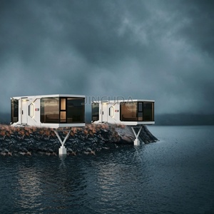 Capsule spatiale en verre préfabriquée personnalisable avec vue panoramique pour hôtels et villas sur les falaises - Product Image 2