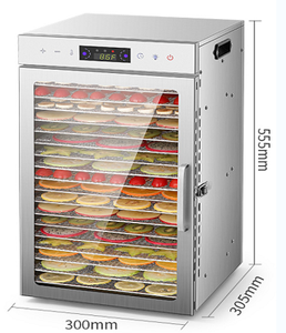 Tốt Nhất Giá Rẻ 18-Khay Trái Cây Và Thịt Khô Máy Thép Không Gỉ Thương Mại Màn Hình Cảm Ứng Phiên Bản Hot 18-Khay Thực Phẩm Dehydrator - Product Image 3