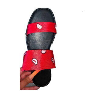 Pantuflas de Satén para Mujer, Económicas, de Dos Tiras, de Tela, Planas, Tipo Sandalias - Product Image 2