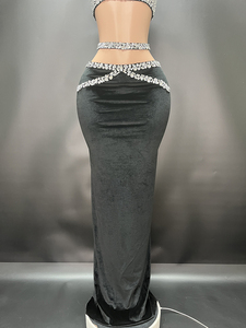 Novance Y3979 Prodotti di Punta 2024 Abiti da Ballo di Lusso Sexy Senza Maniche <span class=keywords><strong>Abbigliamento</strong></span> <span class=keywords><strong>Formale</strong></span> con Strass da Donna per Feste di Compleanno - Product Image 3