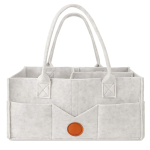 Organizzatore per <span class=keywords><strong>Fasciatoio</strong></span> 15x9x7 Pollici, Cesto per Baby Shower, <span class=keywords><strong>Portaoggetti</strong></span> in Feltro per Pannolini - Product Image 1
