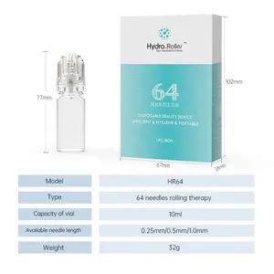 Vàng Titan Micro kim Derma Hydra Con lăn 64 tăng trưởng tóc Derma con lăn với Huyết thanh