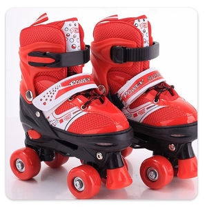 Patins à roulettes à quatre roues pour débutants, double rangée, double frein, <span class=keywords><strong>taille</strong></span> réglable pour enfants, plusieurs couleurs, très demandés - Product Image 4