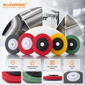 Disque abrasif en fibre de nylon de qualité industrielle SUNRISE pour le polissage des métaux, acier inoxydable et aluminium - Product Image 4