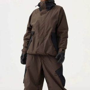 Ensemble de combinaison de <span class=keywords><strong>ski</strong></span> ample marron foncé personnalisé OEM pour <span class=keywords><strong>femme</strong></span>, <span class=keywords><strong>pantalon</strong></span> de <span class=keywords><strong>ski</strong></span> ample imperméable et coupe-vent, combinaison de <span class=keywords><strong>ski</strong></span>, combinaison de neige, vente en gros - Product Image 1