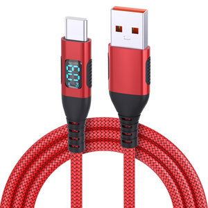 Câble de données USB vers USB-C tressé en nylon avec affichage numérique LED 60W PD, 1m, 2m, 3m – Accessoires de téléphone, câble de charge – Vente en gros - Product Image 3