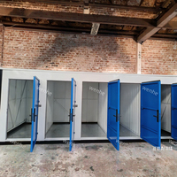 Conteneur de stockage en acier démontable de 8 pieds, 12 pieds, 16 pieds, 20 pieds avec porte battante, unité modulaire portable