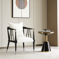 Fauteuil d'appoint en bois de luxe de haute qualité, fauteuil simple moderne pour salon