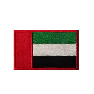 UAE Flag paricamedery con gancio e anello uniti arabo Emirates bandiera nazionale patch tessuto 3D pizzo PU Denim su misura