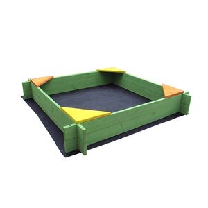 <span class=keywords><strong>Bac</strong></span> À <span class=keywords><strong>Sable</strong></span> carré En Bois pour Enfants Jeu de Plein Air - Product Image 1