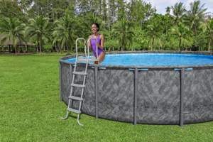 Échelles de <span class=keywords><strong>piscine</strong></span> <span class=keywords><strong>Bestway</strong></span> 58337, accessoires de <span class=keywords><strong>piscine</strong></span>, cadre métallique - Product Image 5