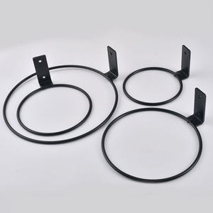 Round Wall Mount <b>Plant</b> Holder 4 5 6 8 Inch Carbon Steel <b>Hooks</b> For Indoor Outdoor Hanging Potted <b>Plants</b> - Product Image 3