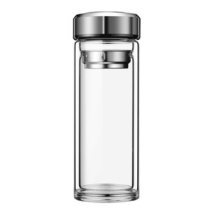 Double Walled Insulated Glass Cup With Filter High Borosilicate Tea Brewing Gift Cup - Product Image 1