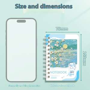 Libreta Pequeña A7, Mini Libreta de Bolsillo, Libreta Espiral Portátil para <span class=keywords><strong>Estudiantes</strong></span>, Notas Escritas a Mano, Registro de Palabras, Tamaño Pequeño - Product Image 2