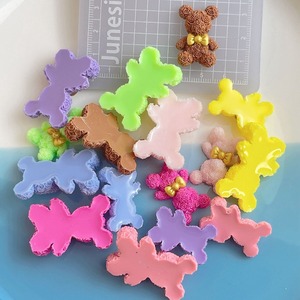 <span class=keywords><strong>Kawaii</strong></span> roosbloembeer harscharms met gouden glitter strik voor DIY crèmelijm en telefoonhoesdecoratie - Product Image 4