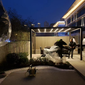 Singo Thiết Kế Mới Nhôm Mái Hệ Thống Bioclimatique Ngoài Trời Bìa Vườn Có Thể Thu Vào Mái Hiên Cho Patio - Product Image 1