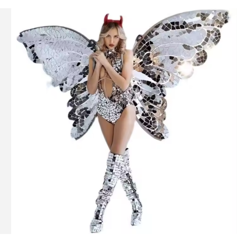 caretoto Alas de hadas para adultos, disfraz de hada de Halloween, alas transparentes y brillantes, alas de ángel para niños, niñas y mujeres, color blanco caretoto Alas de hadas para adultos, disfraz de hada de Halloween, alas transparentes y brillantes, alas de ángel para niños, niñas y mujeres, color blanco