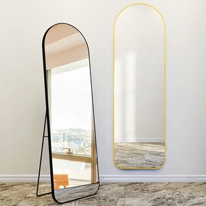 Classic Contemporary <strong>Silver</strong> Aluminum Alloy <strong>Frame</strong> Floor Standing Decorative Full Length <strong>Mirror</strong> for Dressing Handmade Large - Product Image 4
