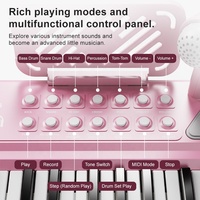 Customized Portable Kids Electronic Piano Keyboard with Speaker Mic Early Educational Music Toy for Toddler Girls Boys Beginners